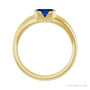 Sapphire Row Lab-Grown Emerald-Cut Gemstone Stacking Ring - Blue Sapphire, 14K Yellow Gold (view 2)