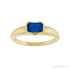 Sapphire Row Lab-Grown Emerald-Cut Gemstone Stacking Ring - Blue Sapphire, 14K Yellow Gold (view 3)