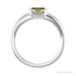 Sapphire Row Lab-Grown Emerald-Cut Gemstone Stacking Ring - Green Sapphire, 14K White Gold (view 2)