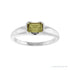 Sapphire Row Lab-Grown Emerald-Cut Gemstone Stacking Ring - Green Sapphire, 14K White Gold (view 3)