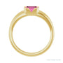 Sapphire Row Lab-Grown Emerald-Cut Gemstone Stacking Ring - Pink Sapphire, 14K Yellow Gold (view 2)