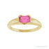 Sapphire Row Lab-Grown Emerald-Cut Gemstone Stacking Ring - Pink Sapphire, 14K Yellow Gold (view 3)