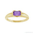 Sapphire Row Lab-Grown Emerald-Cut Gemstone Stacking Ring - Purple Sapphire, 14K Yellow Gold (view 3)