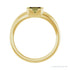 Sapphire Row Lab-Grown Emerald-Cut Gemstone Stacking Ring - Green Sapphire, 14K Yellow Gold (view 2)