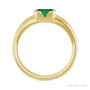 Sapphire Row Lab-Grown Emerald-Cut Gemstone Stacking Ring - Emerald, 14K Yellow Gold (view 2)
