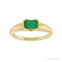 Sapphire Row Lab-Grown Emerald-Cut Gemstone Stacking Ring - Emerald, 14K Yellow Gold (view 3)