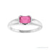 Sapphire Row Lab-Grown Emerald-Cut Gemstone Stacking Ring - Pink Sapphire, Platinum (view 3)