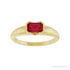 Sapphire Row Lab-Grown Emerald-Cut Gemstone Stacking Ring - Ruby, 14K Yellow Gold (view 3)