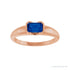 Sapphire Row Lab-Grown Emerald-Cut Gemstone Stacking Ring - Blue Sapphire, 14K Rose Gold (view 3)