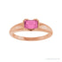 Sapphire Row Lab-Grown Emerald-Cut Gemstone Stacking Ring - Pink Sapphire, 14K Rose Gold (view 3)