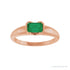 Sapphire Row Lab-Grown Emerald-Cut Gemstone Stacking Ring - Emerald, 14K Rose Gold (view 3)