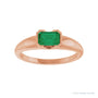 Sapphire Row Lab-Grown Emerald-Cut Gemstone Stacking Ring - Emerald, 14K Rose Gold (view 3)