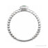Sapphire Row Natural Gemstone Fluted Pear Ring - Emerald, 14K White Gold (view 2)