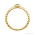 Sapphire Row Natural Gemstone Fluted Pear Ring - Emerald, 14K Yellow Gold (view 3)