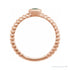 Sapphire Row Natural Gemstone Fluted Pear Ring - Emerald, 14K Rose Gold (view 2)
