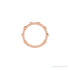 Sapphire Row Natural Gemstone Bezel Station Ring - Citrine, 14K Rose Gold (view 3)