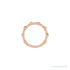 Sapphire Row Natural Gemstone Bezel Station Ring - Emerald, 14K Rose Gold (view 3)