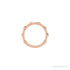 Sapphire Row Natural Gemstone Bezel Station Ring - Peridot, 14K Rose Gold (view 3)