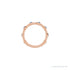 Sapphire Row Natural Gemstone Bezel Station Ring - Blue Sapphire, 14K Rose Gold (view 3)
