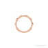 Sapphire Row Natural Gemstone Bezel Station Ring - Pink Tourmaline, 14K Rose Gold (view 3)