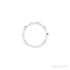 Sapphire Row Natural Gemstone Bezel Station Ring - Aquamarine, Platinum (view 3)