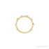 Sapphire Row Natural Gemstone Bezel Station Ring - Amethyst, 14K Yellow Gold (view 3)