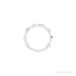 Sapphire Row Natural Gemstone Bezel Station Ring - Pink Tourmaline, Platinum (view 3)