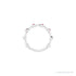 Sapphire Row Natural Gemstone Bezel Station Ring - Ruby, Platinum (view 3)