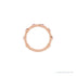 Sapphire Row Natural Gemstone Bezel Station Ring - Amethyst, 14K Rose Gold (view 3)