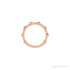 Sapphire Row Natural Gemstone Bezel Station Ring - Mozambique Garnet, 14K Rose Gold (view 3)