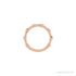 Sapphire Row Natural Gemstone Bezel Station Ring - Blue Zircon, 14K Rose Gold (view 3)