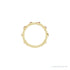 Sapphire Row Natural Gemstone Bezel Station Ring - Mozambique Garnet, 14K Yellow Gold (view 3)