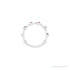 Sapphire Row Natural Gemstone Bezel Station Ring - Mozambique Garnet, 14K White Gold (view 3)