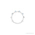 Sapphire Row Natural Gemstone Bezel Station Ring - Blue Sapphire, 14K White Gold (view 3)