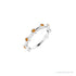 Sapphire Row Natural Gemstone Bezel Station Ring - Citrine, Platinum