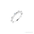 Sapphire Row Natural Gemstone Bezel Station Ring - Diamond, Platinum