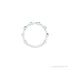 Sapphire Row Natural Gemstone Bezel Station Ring - Emerald, Platinum (view 3)