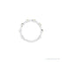 Sapphire Row Natural Gemstone Bezel Station Ring - Peridot, Platinum (view 3)