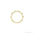 Sapphire Row Natural Gemstone Bezel Station Ring - Emerald, 14K Yellow Gold (view 3)
