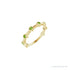 Sapphire Row Natural Gemstone Bezel Station Ring - Peridot, 14K Yellow Gold