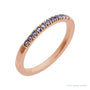 Sapphire Row Natural Birthstone Stacking Ring - Alexandrite, 10K Rose Gold