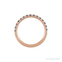 Sapphire Row Natural Birthstone Stacking Ring - Alexandrite, 14K Rose Gold (view 2)