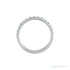 Sapphire Row Natural Birthstone Stacking Ring - Aquamarine, 14K White Gold (view 2)