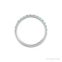 Sapphire Row Natural Birthstone Stacking Ring - Aquamarine, 14K White Gold (view 2)