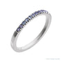 Sapphire Row Natural Birthstone Stacking Ring - Alexandrite, 10K White Gold