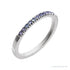 Sapphire Row Natural Birthstone Stacking Ring - Alexandrite, 14K White Gold