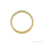 Sapphire Row Natural Birthstone Stacking Ring - Aquamarine, 14K Yellow Gold (view 2)