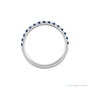 Sapphire Row Natural Birthstone Stacking Ring - Blue Sapphire, 14K White Gold (view 2)