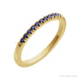 Sapphire Row Natural Birthstone Stacking Ring - Blue Sapphire, 10K Yellow Gold