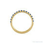 Sapphire Row Natural Birthstone Stacking Ring - Blue Sapphire, 14K Yellow Gold (view 2)
